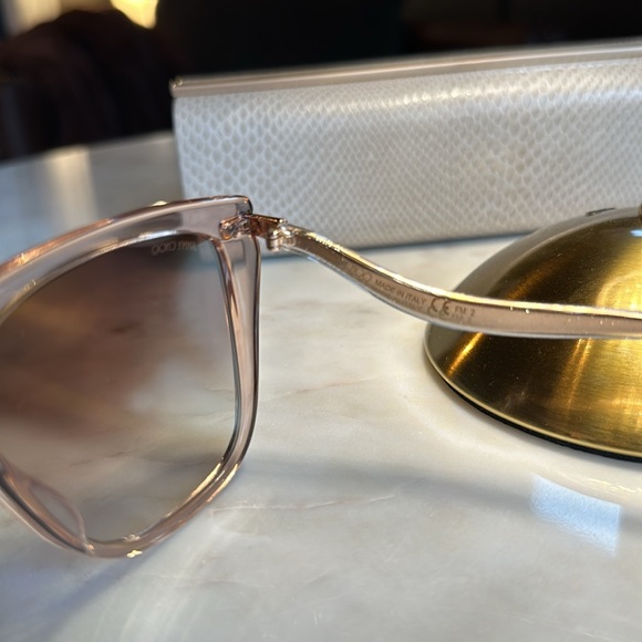 NWOT Jimmy Choo Sunglasses with Case and Branded Lens Cleaning Cloth - Picture 7 of 15